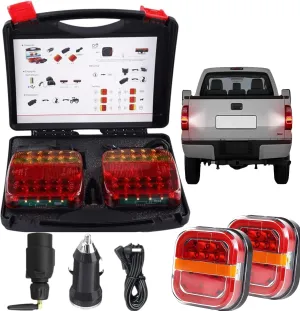 Wireless Trailer Lights, Wireless Trailer Lights Magnetic, Wrieless Trail kit, Waterproof LED with Powerful Suction Base, for Trucks, Boat, RV, Vehicle
