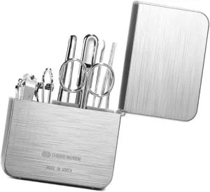 World No. 1. Three Seven (777) Travel Manicure Grooming Kit Nail Clipper Set (7 PCs, TS-4112C), MADE IN KOREA, SINCE 1975.