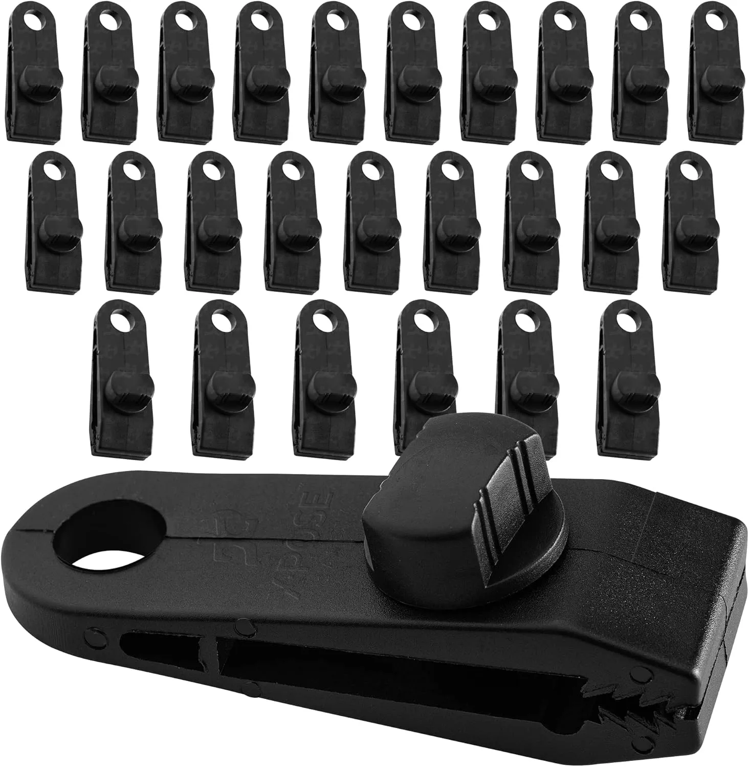 Xpose Safety 25 Pack Heavy Duty Reusable Tarp Clips - Use with Canopy Tent, Awning, Camping, Boat Cover, Car Cover, Swimming Pool or Sun Shade - by Xpose Safety