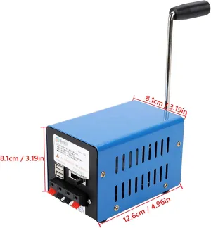 YaeTek Portable Hand Crank Charger - USB Inverter Outdoor Multifunction Manual Crank Generator for Travel Camping Hiking Survival