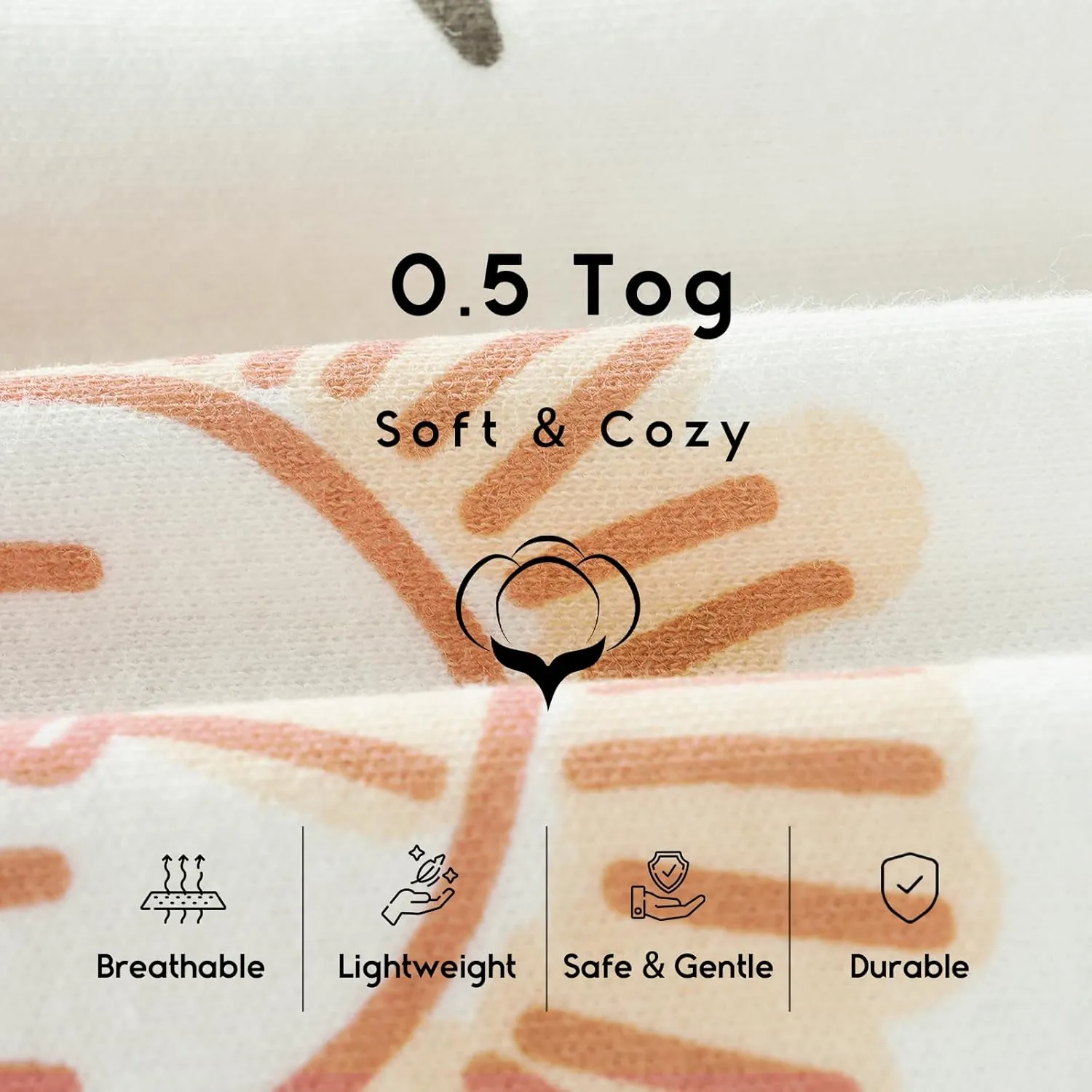 Yoofoss Baby Sleep Sack 6-12 Months 0.5 Tog Wearable Blanket for Baby, 3 Pack 100% Cotton Infant Toddler Sleeping Sack 2-Way Zipper Lightweight Sleep Sack