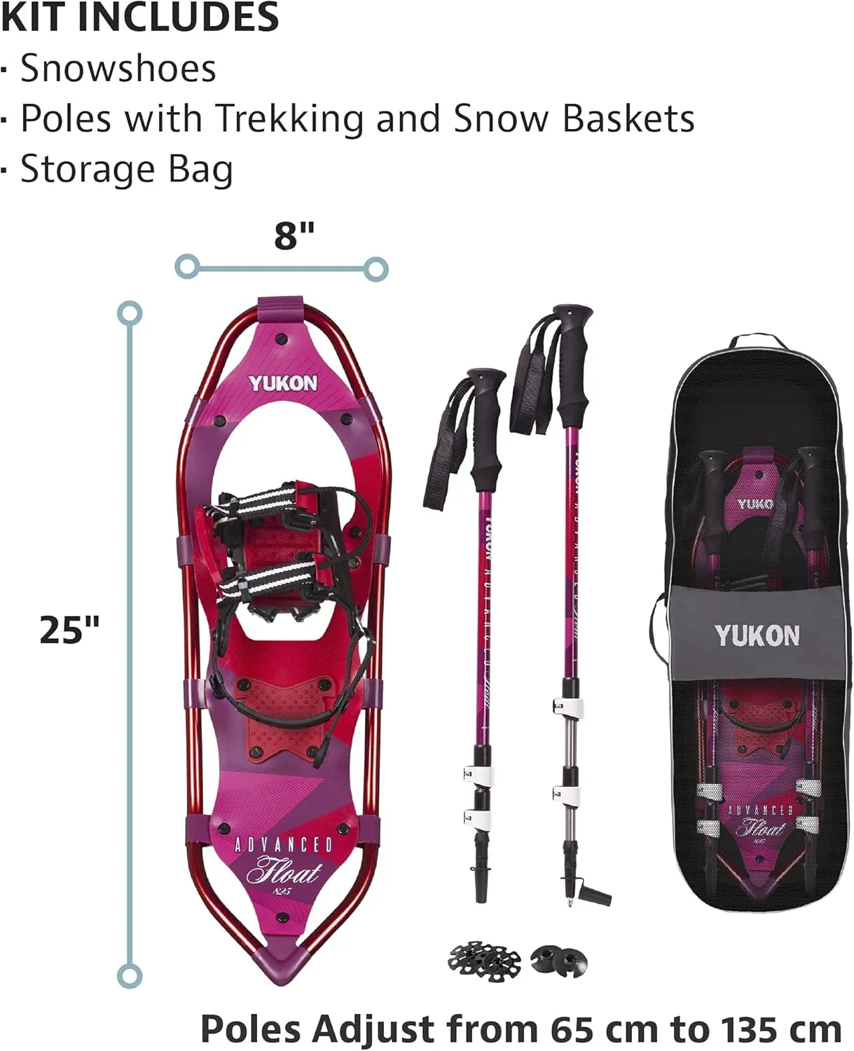 Yukon Charlie's Advanced Float Women's Snowshoe, Various Sizes