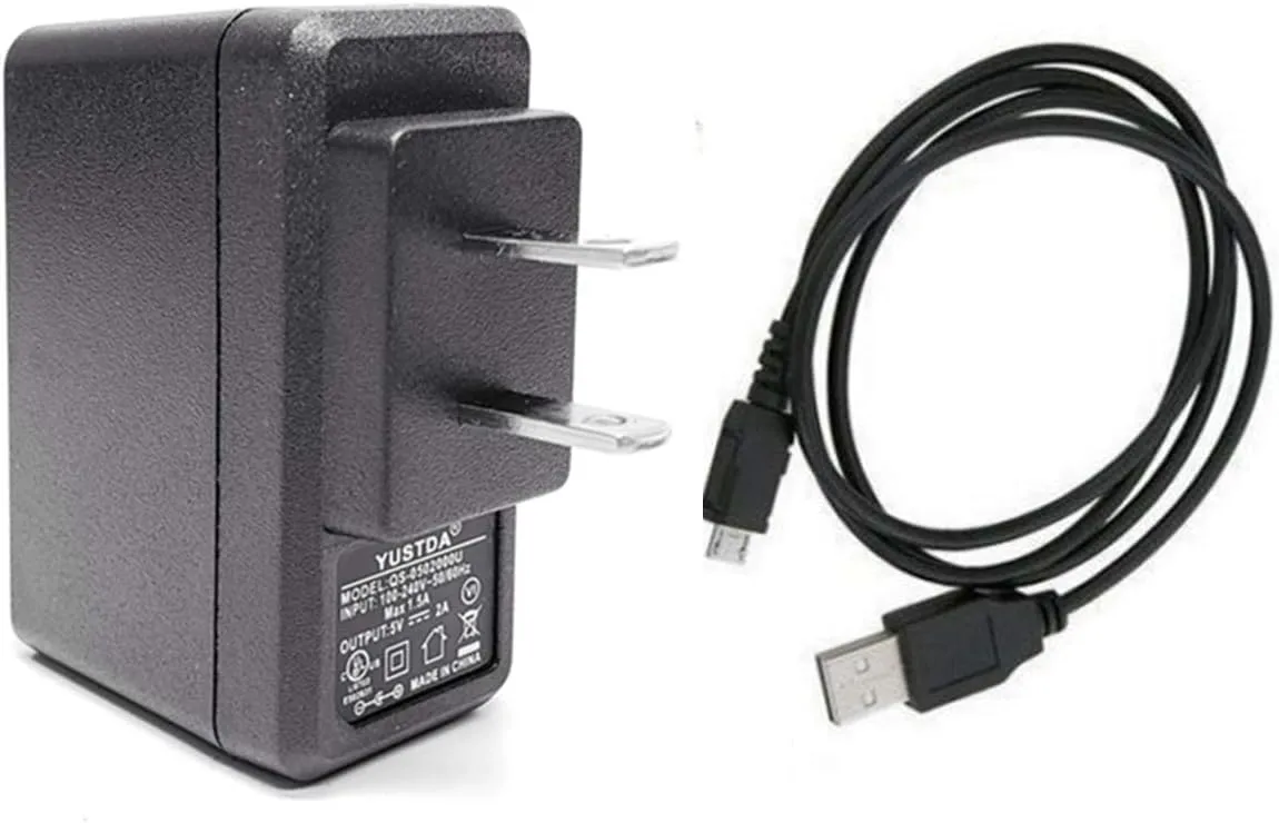 Yustda AC/DC Adapter Micro USB Charging Cable Replacement for Cubii Pro F3A1 Under Desk Smart Elliptical Silver Pedal Bike Cycle Motion Compact Mini Exerciser Power Supply Battery Charger Mains PSU