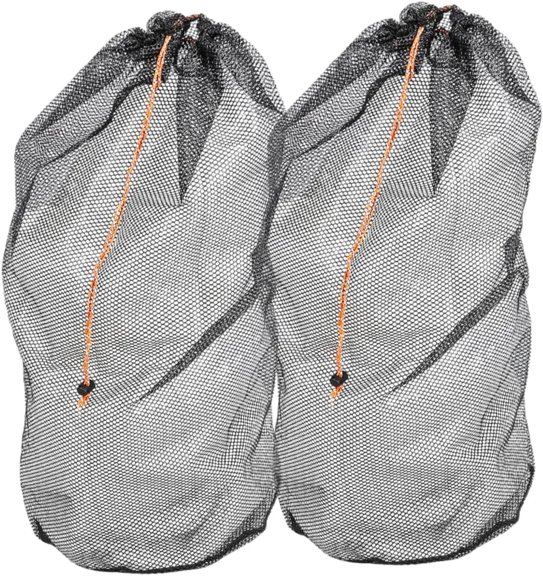 Zerodeko 2-pack Sleeping Bag Storage Bags Mesh Drawstring for Camping Travel Blanket Storage